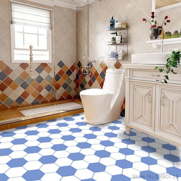 

wallpapers bathroom waterproof floor stickers kitchen non-slip tile wear-resistant home decoration self-adhesive wallpaper