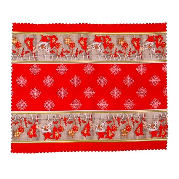 

table cloth rectangle bordered christmas tablecloth xmas tree gnome print oil-proof spill-proof home dining cover decor