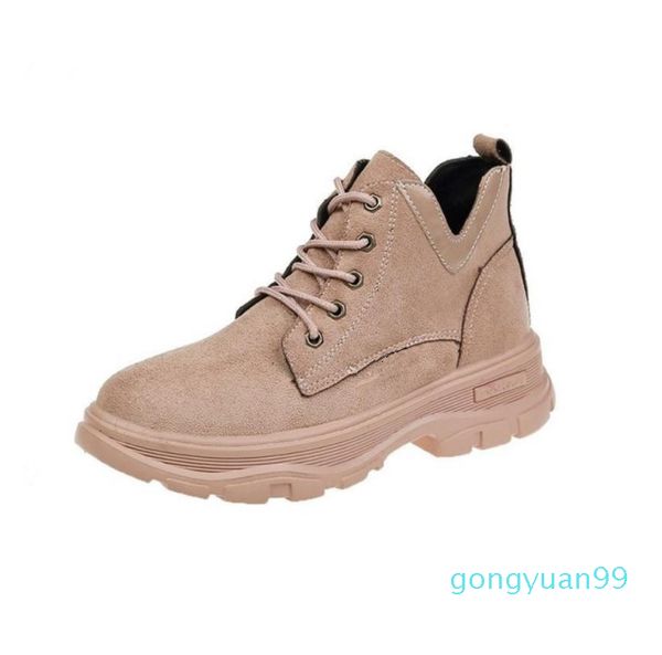 

boots 2021 spring and autumn breathable female british style single, Black