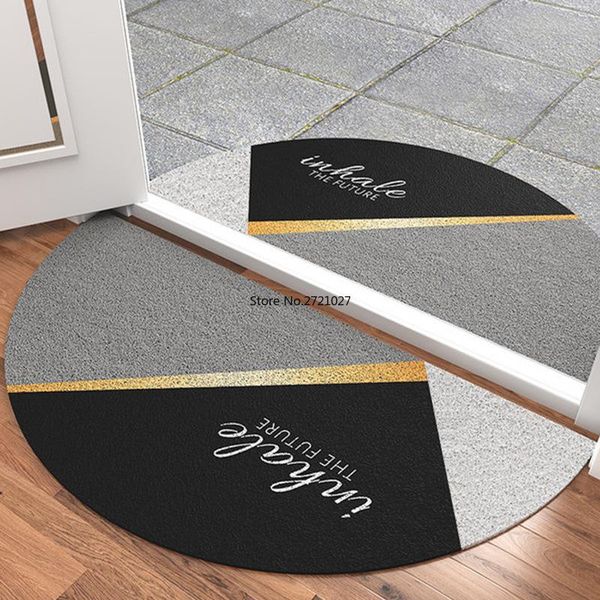 

modern minimalist semicircular wire enclosure mats entry home living room bedroom door carpet entrance bath