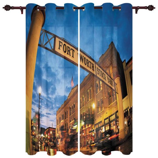 

night city street neon lights valance window curtains for living room bedroom kitchen home luxury youth treatment curtain & drapes
