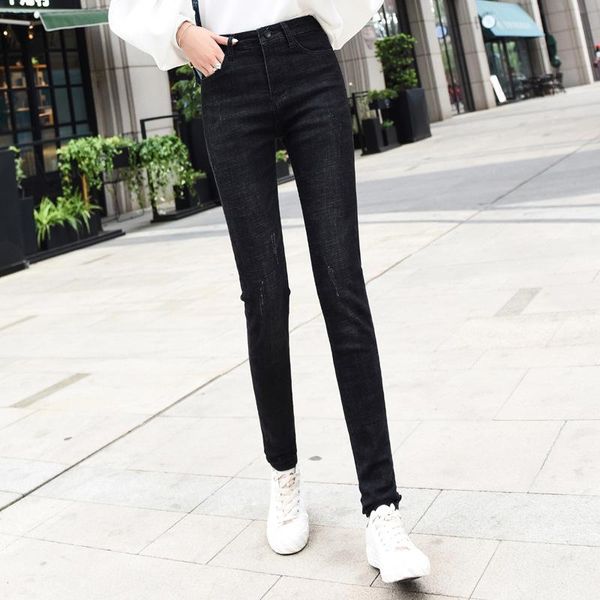 

women's jeans 2021 spring and autumn high waist tight skinny pencil pants, Blue