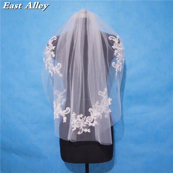 

bridal veils 1 tier ivory /white veil elbow length wedding with comb, Black
