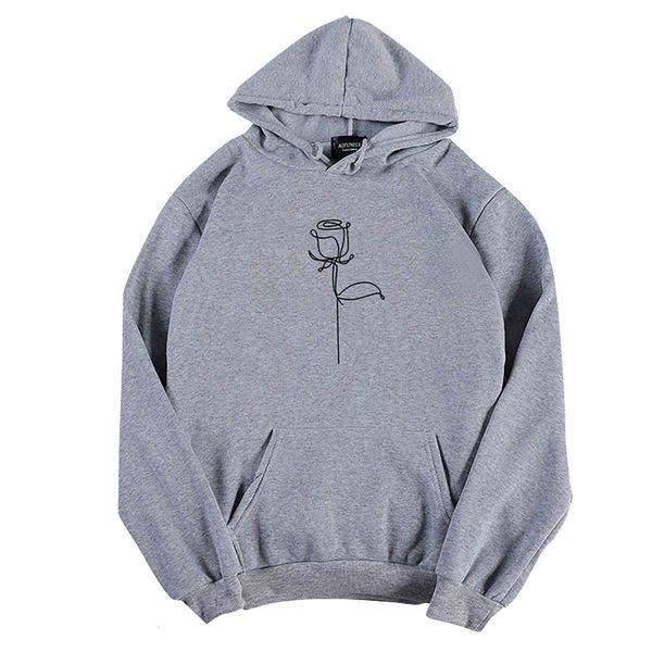 

women hoodie sweatshirts autumn long sleeve harajuku sportswear rose print o-neck sports streetwear teenager, Black