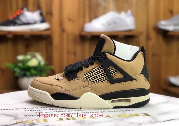 

sale 4 4s basketball shoes men women new cream sail the white cement bred court purple union la guava ice rasta mushroom sports shoes d52 36