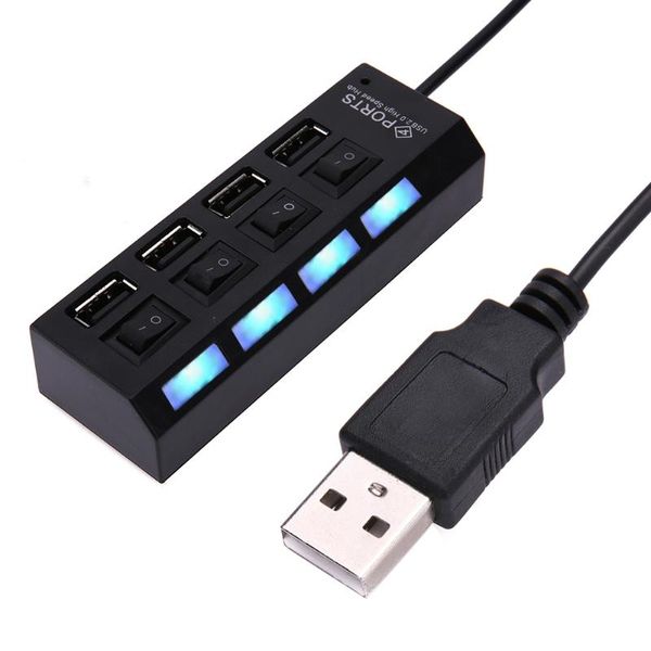

hubs 4 ports usb charging dock station quick charger hub with indicator and switches splitter adapter for pc laptop