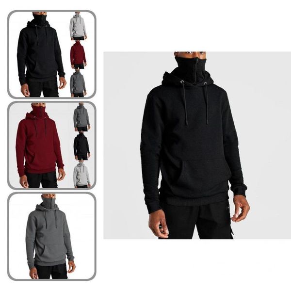 

men's sweaters hoodie leisure autumn loose elastic great casual stand collar, White;black