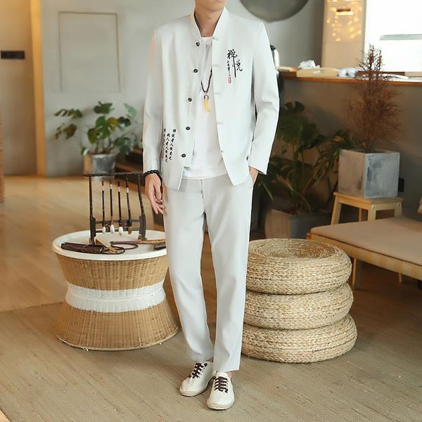 

men's suits & blazers spring and summer black men suit 2 piece set size 4xl fashion wedding banquet party male leisure jacket pants, White;black