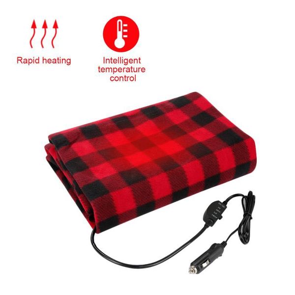 

other interior accessories 145*100cm 12v auto electric heated cushion warm winter blanket cover road trip camping car pad mat accessory