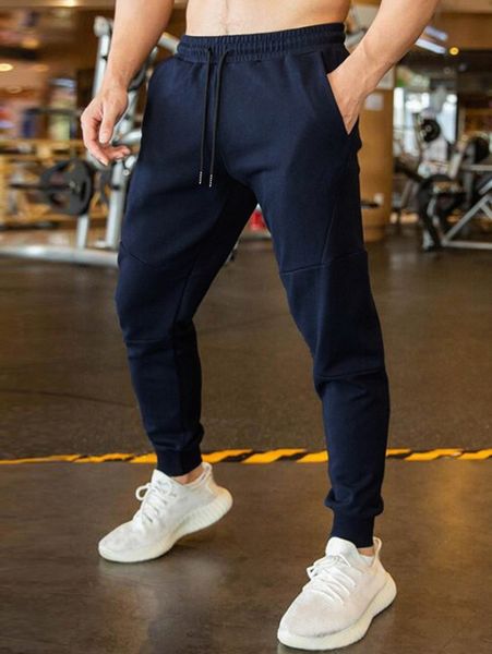 

men drawstring waist solid sweatpants i5kl#, Black