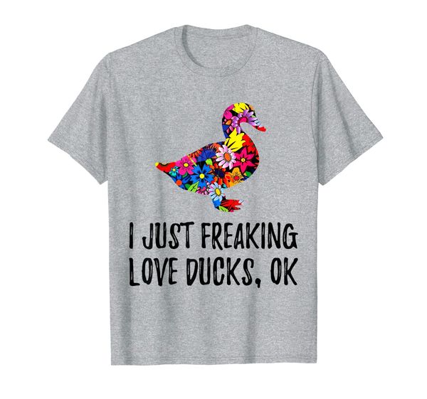 

i just freaking love ducks t-shirt, White;black