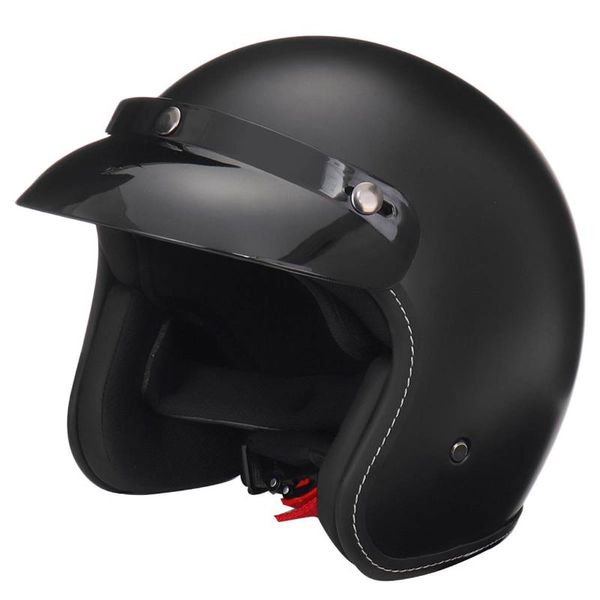 

motorcycle helmets m/l/xl/xxl universal motorbike helmet half face with visor matte black casque