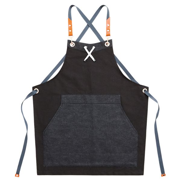 

cowboy apron barista painting western restaurant tea shop home overalls korean printing custom logo fashion