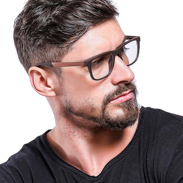 

fashion sunglasses frames vazrobe tr90 glasses frame men square eyeglasses for man vintage spectacles male myopia full rim clear lens retro, Black