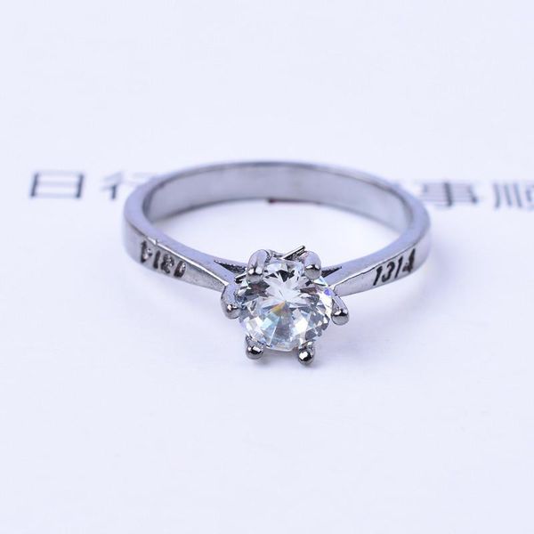 

wedding rings 2021 arrival lifetime for man women 6 silver plated crystal ring 1314 engagement bijoux nice gifts, Slivery;golden