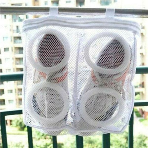 

home mesh laundry shoes bags dry shoe organizer portable washing sanitary nylon three-dimensional square type eco-friendly