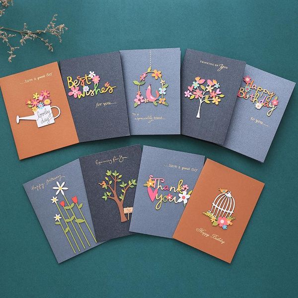 

greeting cards 9pcs 93*129mm with envelope printed gift post card for festival birthday valentine' day party wedding deco