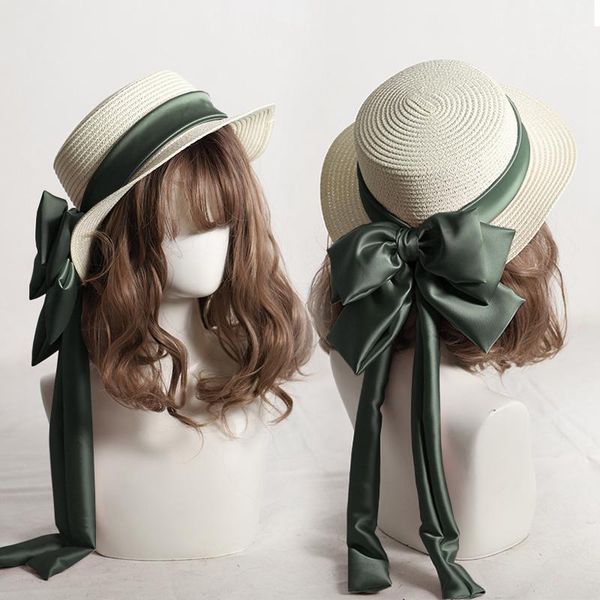 

other event & party supplies 9 colour pastoral style gentle lolita girl straw hat bowknot ribbon sunshade cute elegant summer all- beac