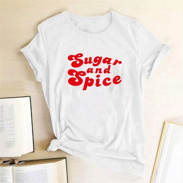 

funny men sugar and mens spice letter printing tee humouristique female harajuku ulzzang tumblr hipster clothes, White;black