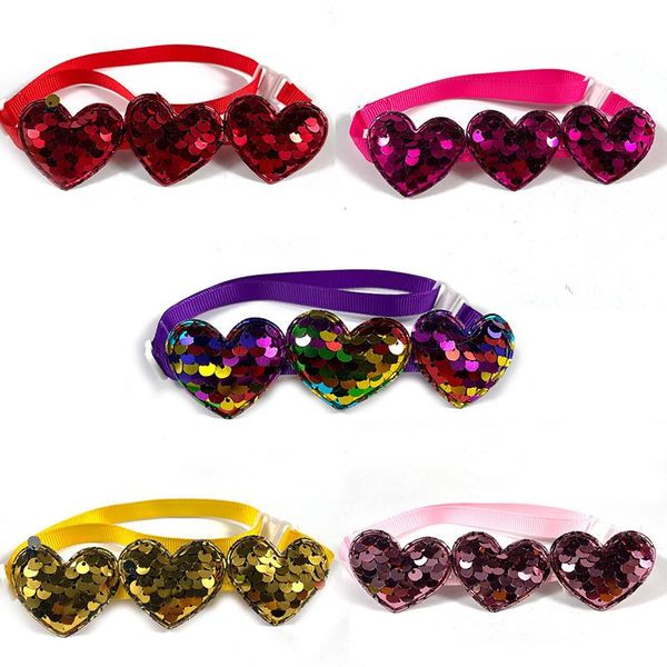 

30/50pcs love heart star style dog bow ties collars for pets puppy adjustable pet bowties grooming products apparel