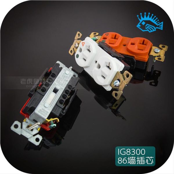 

smart power plugs 1pcs american standard socket cooper ig8300 fever hifi audio 86 wall ferrule