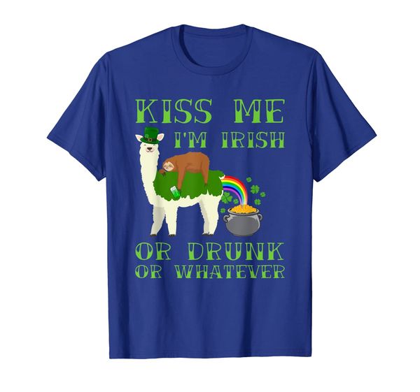 

funny st patricks day shirt women irish llama and sloth gift, White;black