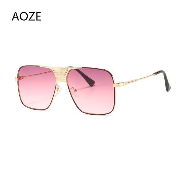 

fashion polygon style metal sunglasses retro classic brand design, White;black