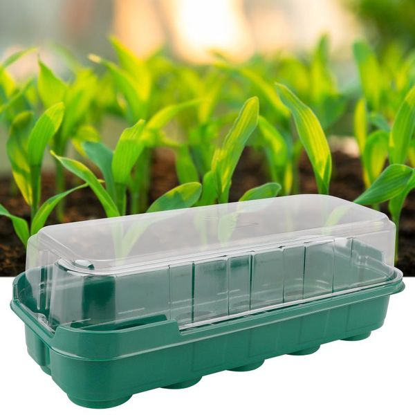 

6pcs 10 lattice tray plant pot grow box cachepot for garden flower seeds vegetable fruit patch planting orchard accessories planters & pots