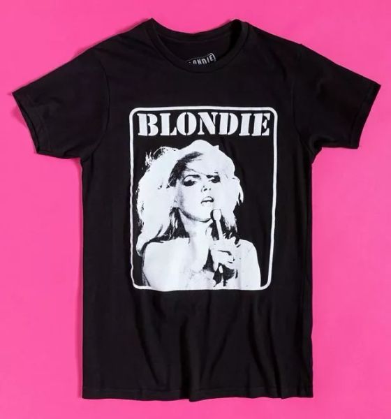 

official black blondie t-shirt, White;black