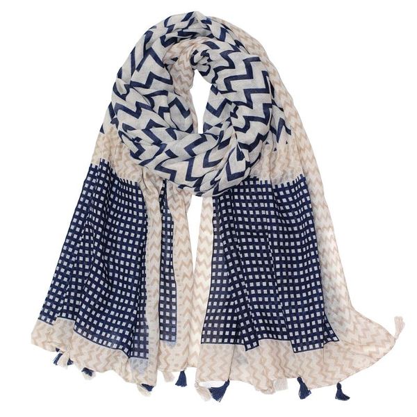 

scarves design summer women scarf cotton hijab vintage striped print bandanas shawl wraps foulard femme large travel kerchief szal, Blue;gray