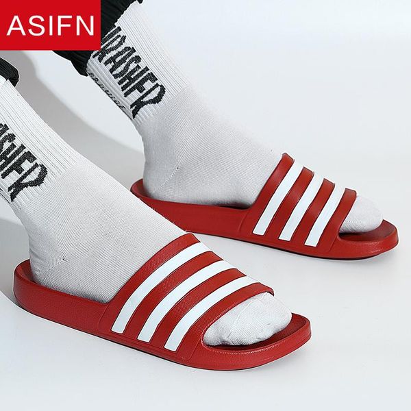 

slippers asifn men summer beach eva slides couples women outdoor indoor flip flops stripes casual male shoes chanclas hombre, Black