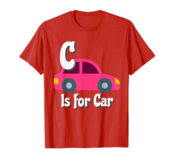 

c is for car kids back to school reading abcs alphabet shirt, White;black
