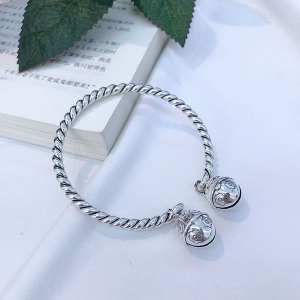 

handmade 990 silver bracelet, opening twist silver bracelet, women's national style bracelet, gift for girlfriend's birthday, Red;blue