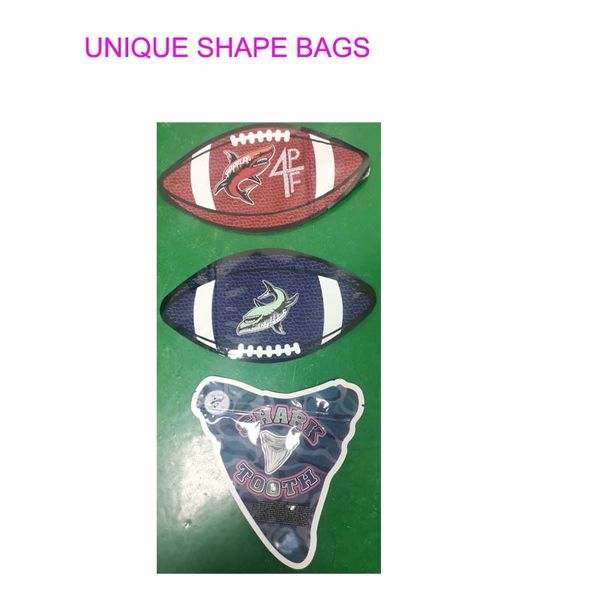 

3.5g 7g shape mylar bags backpackboys shark tooth jokes up packaging bag