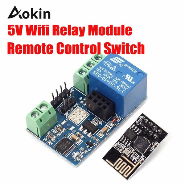 

integrated circuits esp8266 5v esp01 wifi relay module remote control switch phone app for smart home iot transmission distance 400m