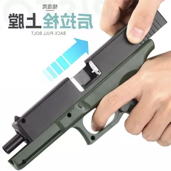 

4565glock shell throwing pistol soft bullet gun can launch bullets under the gun. children's toy model boy