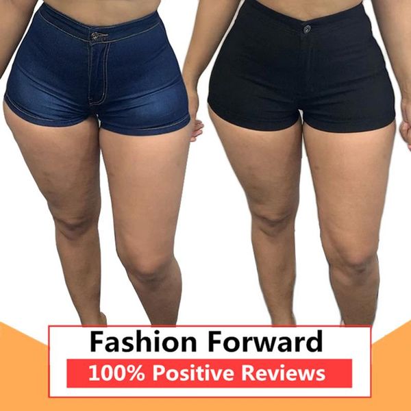 

women's jeans womens fashion washed button denim shorts with pocket, Blue