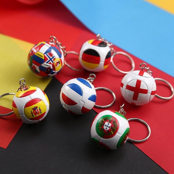 

keychains [cx] 2021 european cup football key fob bell small pendant fans gift creative peripheral souvenirs, Silver