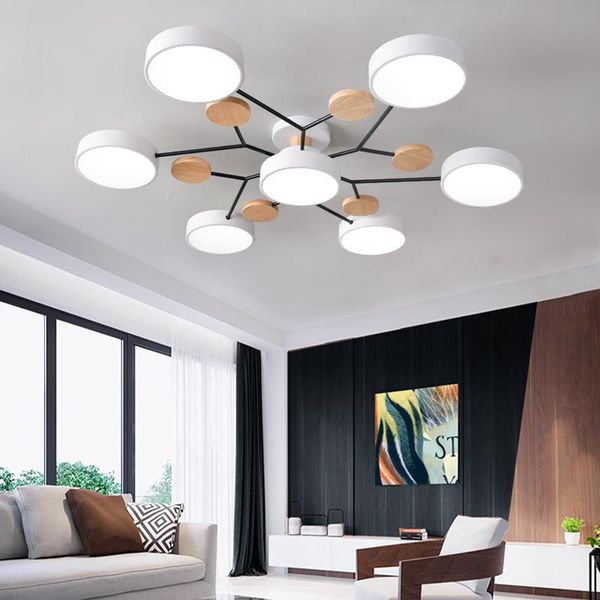 

modern living room led ceiling lamp bedroom dining lighting chandelier for home factory direct sales round pendant lamps