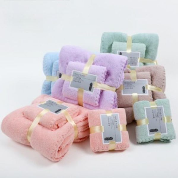

towel coral velvet strip bath soft absorbent thick large gift beach
