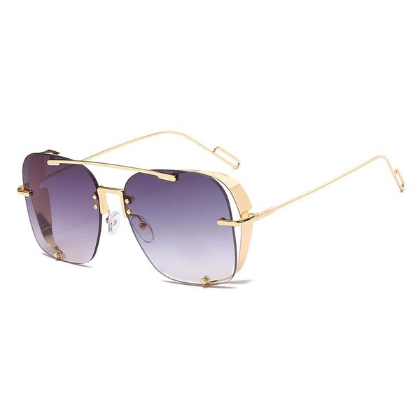 

sunglasses steampunk brand design women men vintage metal punk sun glasses uv400 shades luxury eyewear oculos gafas de sol, White;black