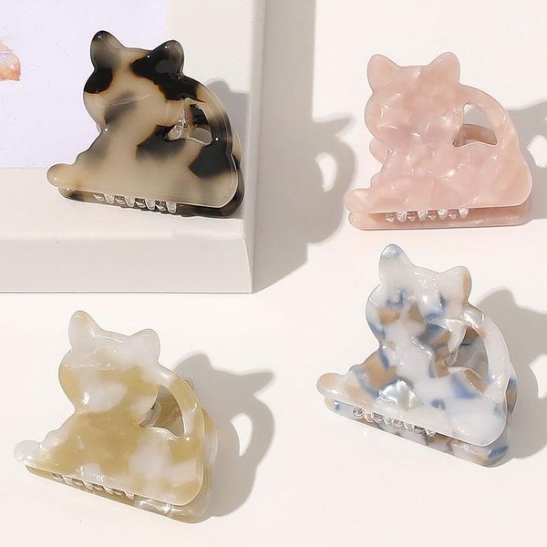 

mini hair acetate clip cute geometric cat shape fashion crab accessories animal hairpins barrettes1