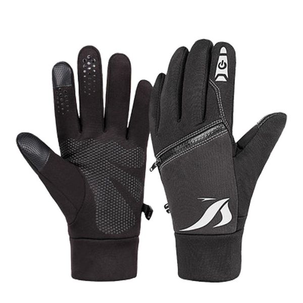 

cycling gloves non-slip waterproof biycycle full finger touch screen mountain bike for outdoor accessories, Black