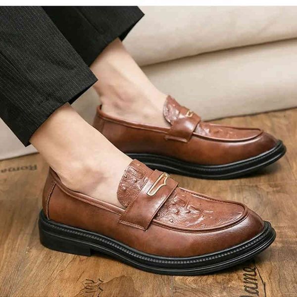 

dress shoes autumn leather fashion of male plutonium foot pedal lefu shoes formal bridegroom in relief pattern warm ks124 vq8z, Black