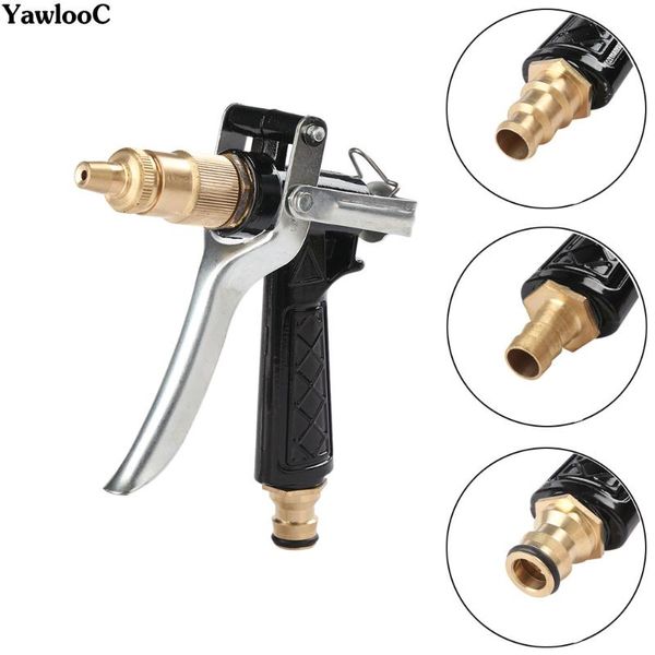 

metal hose nozzle high pressure garden auto car washing water gun sprayer adjustable copper spray wholesale & snow foam lance