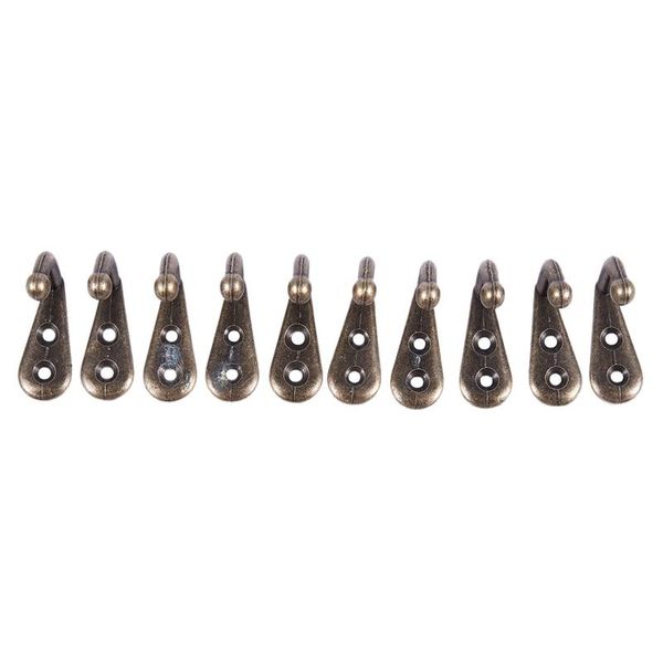 

robe hooks bronze tone vintage style wall mounted single hook hangers 10 pcs