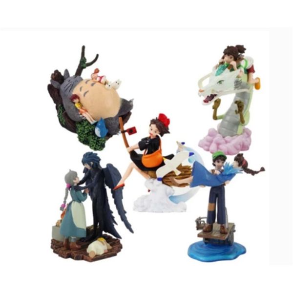 

animation toys hand made hayao miyazaki chihiro 5 dragon cat doll ornaments