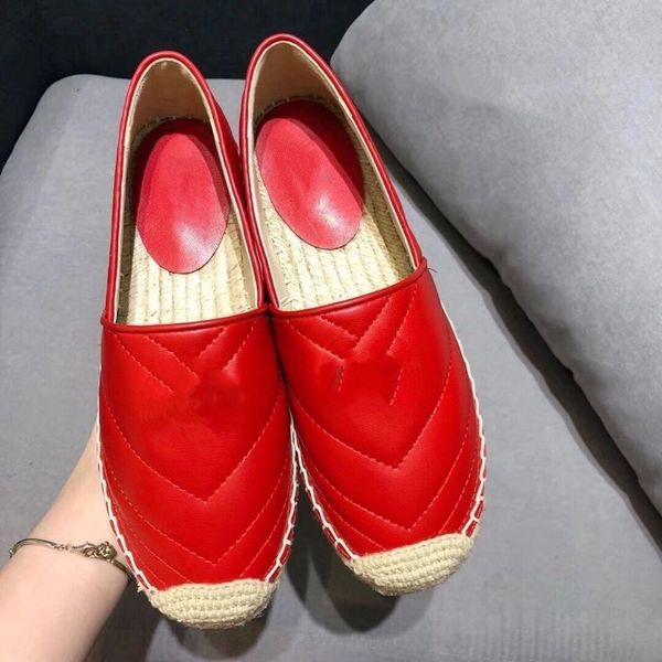 

luxury designer platform women double hardware genuine leather slip-on espadrille sandal soft bottom casual shoes mk0019, Black