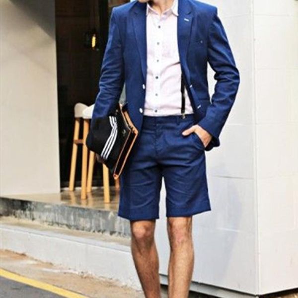 

men's suits & blazers summer fashion handsome dark blue men slim fit groomsmen tuxedo for wedding dinner party male clothing (jacket+sh, White;black