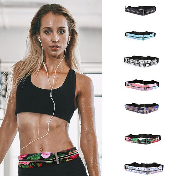

outdoor bags colorful running waist bag waterproof mobile phone holder jogging belt belly women gym run fitness pocket pouch